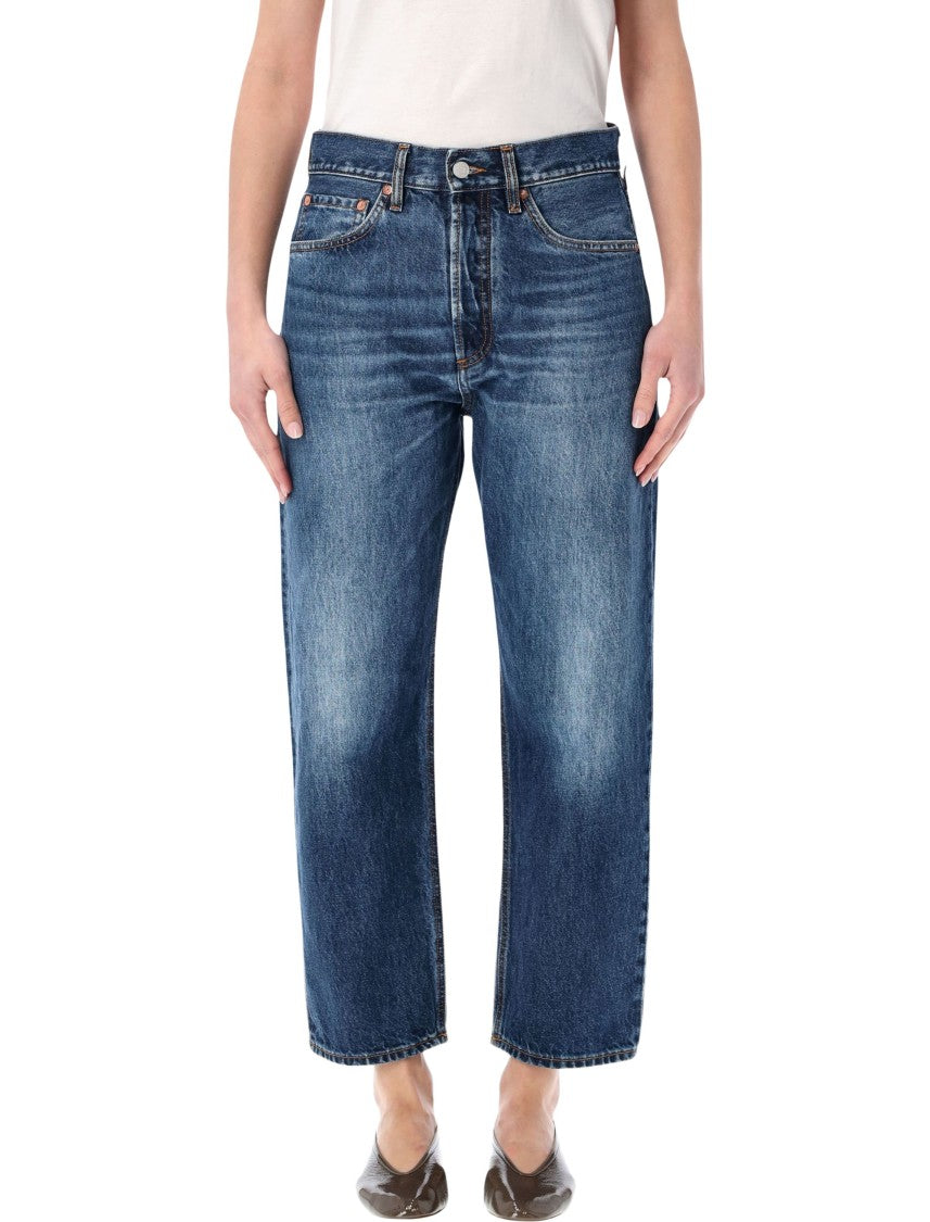 Cycle Mid Rise Mom Fit Distressed Jeans