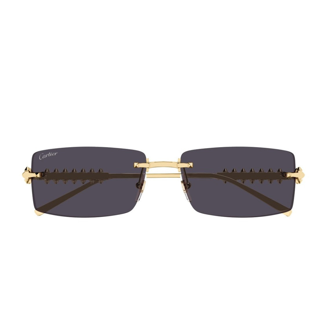 Cartier Gold Ct0604s Clash De Cartier Metal Rectangular Sunglasses