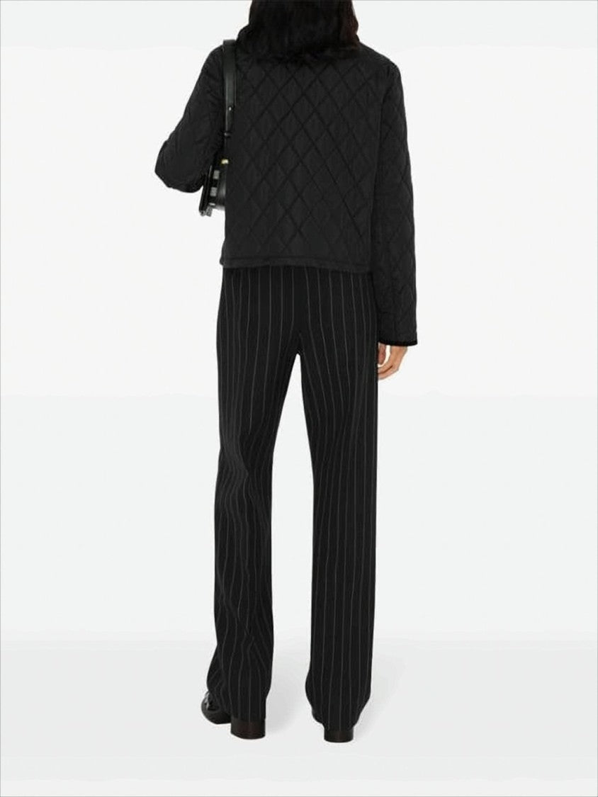 Burberry Quilted Black Jacket With Classic Collar