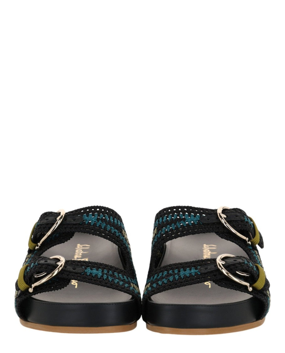 Ferragamo Shaula Crochet Sandals