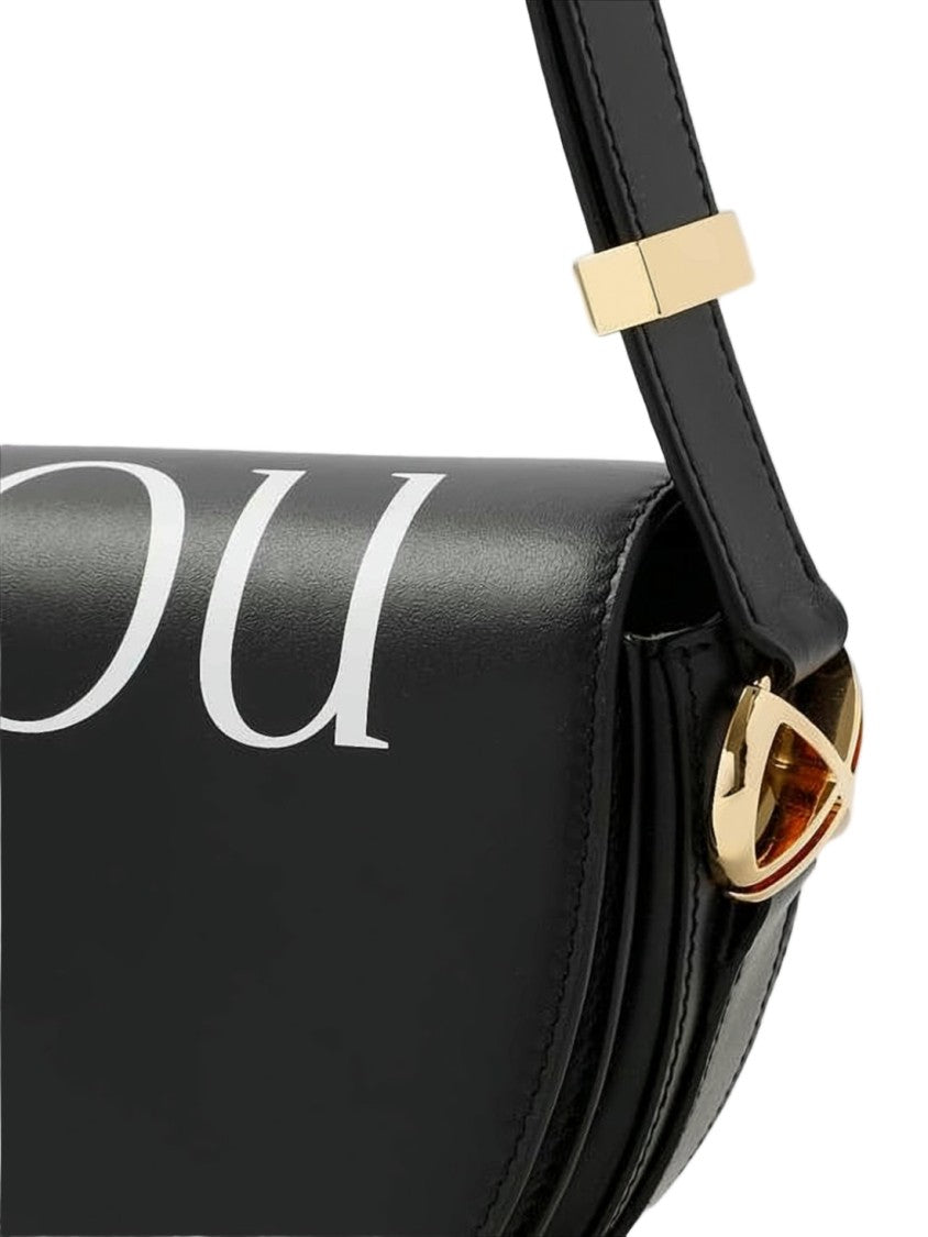 Patou Half-Moon Calf Leather Shoulder Bag