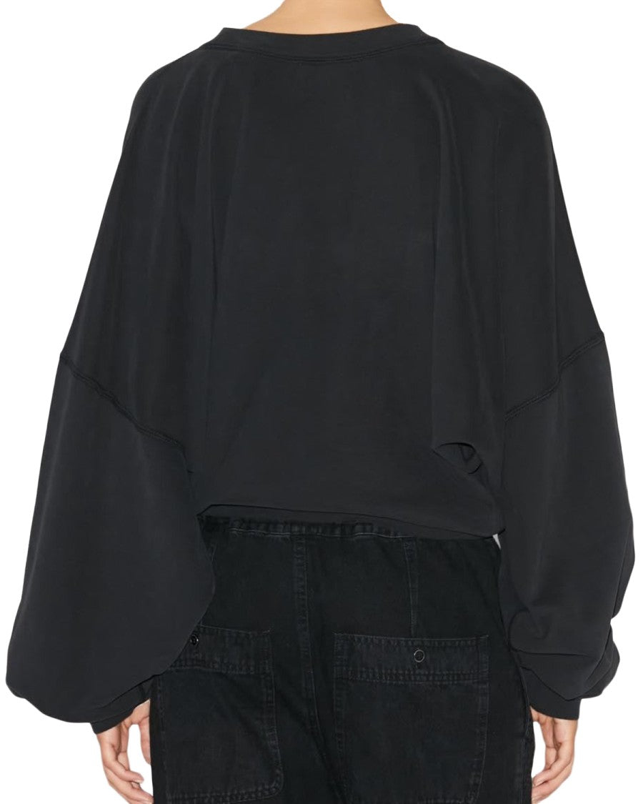 Isabel Marant Cropped Long-Sleeved Top With Crew Neckline