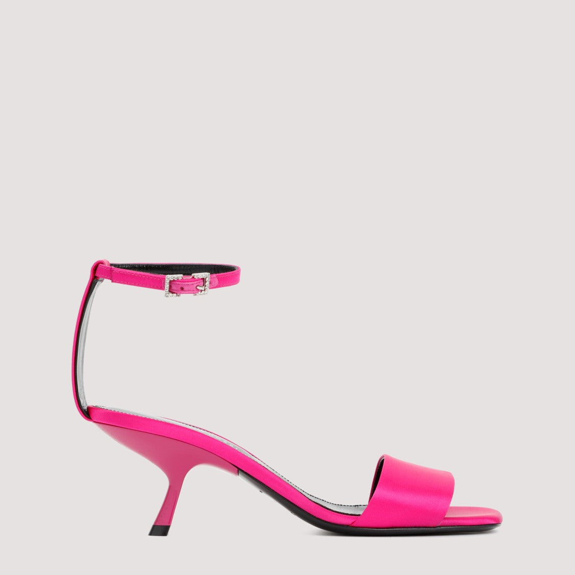 Sergio Rossi Magenta Satin Sandals