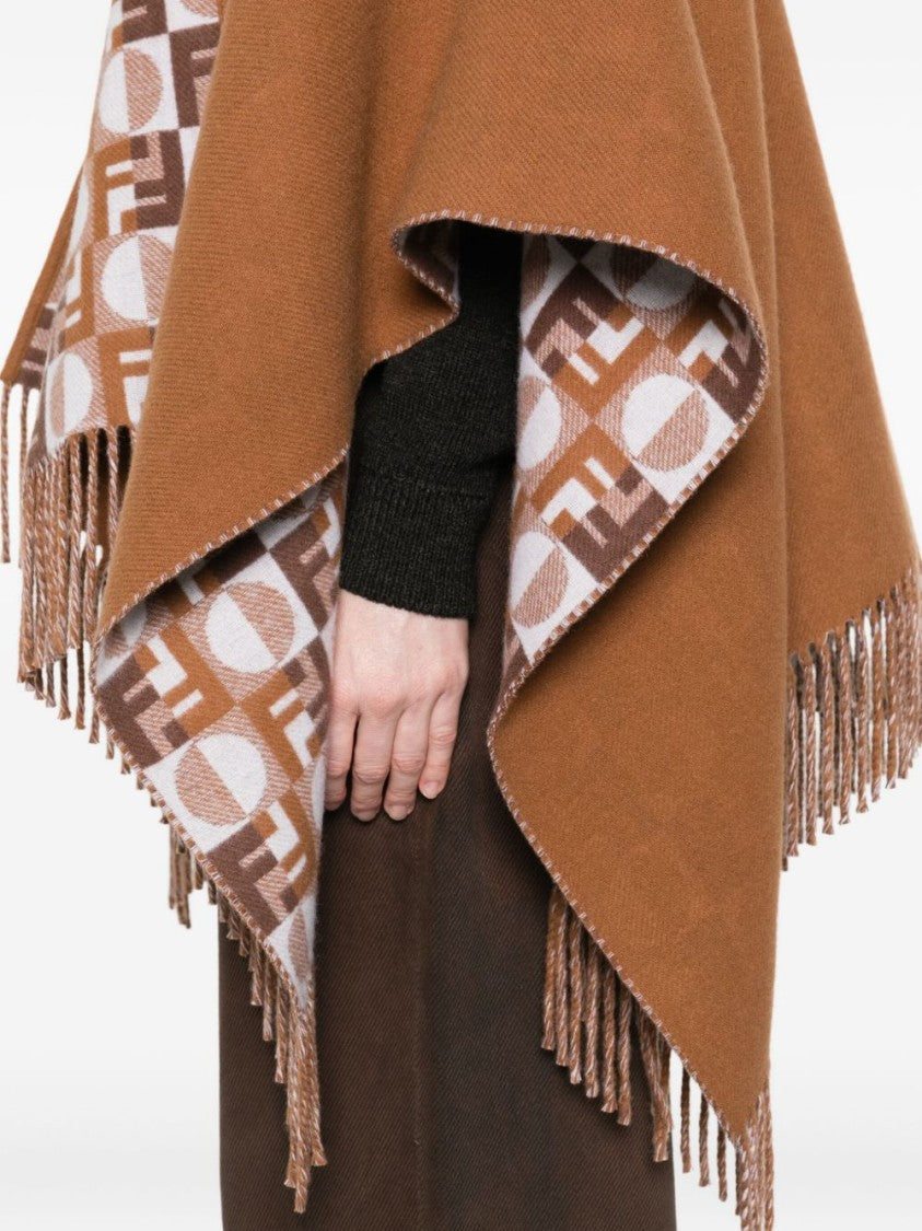 Fendi Versatile Geometric Patterned Wrap Scarf