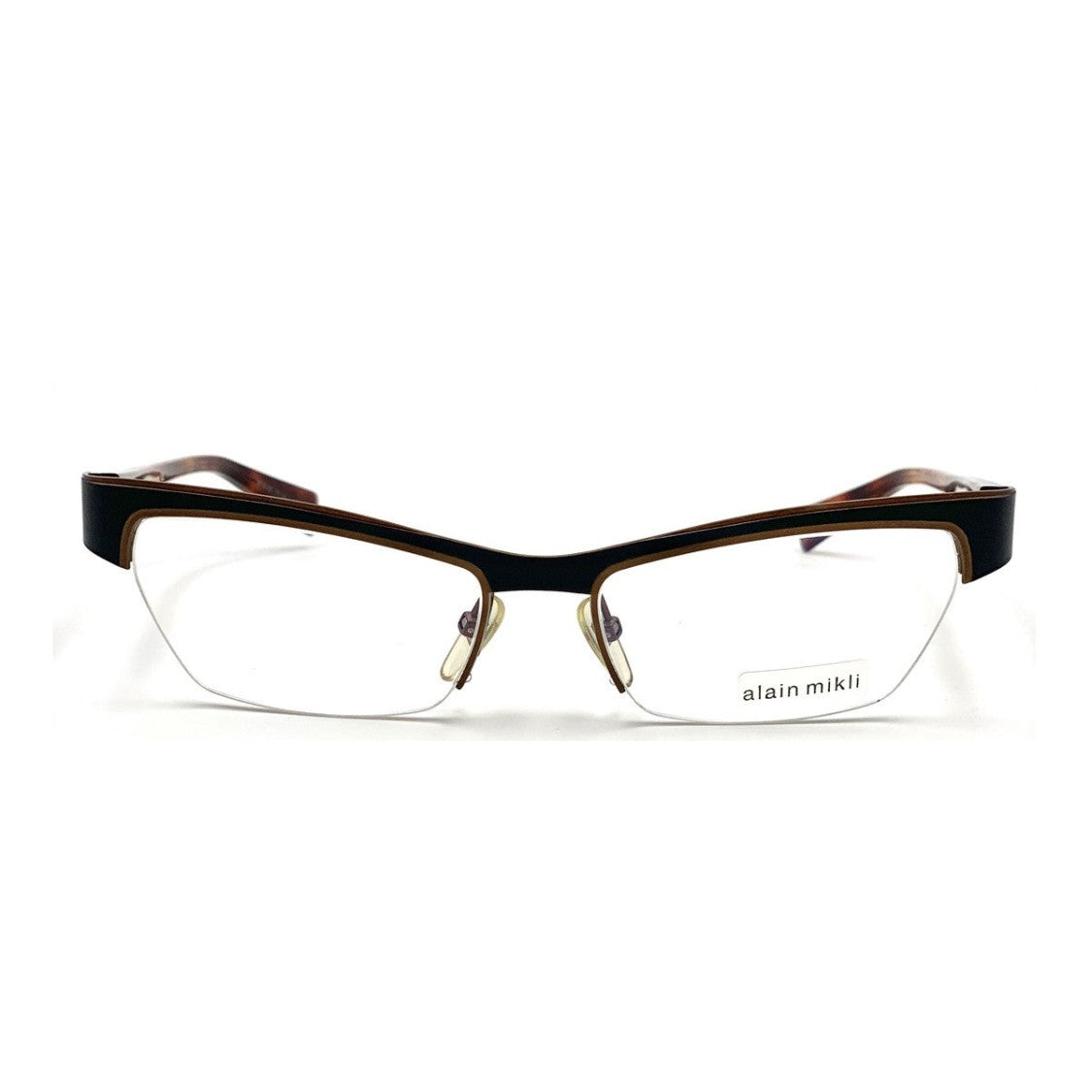 Alain Mikli Tortoiseshell Al1054 Acetate Semi-Rimless Glasses