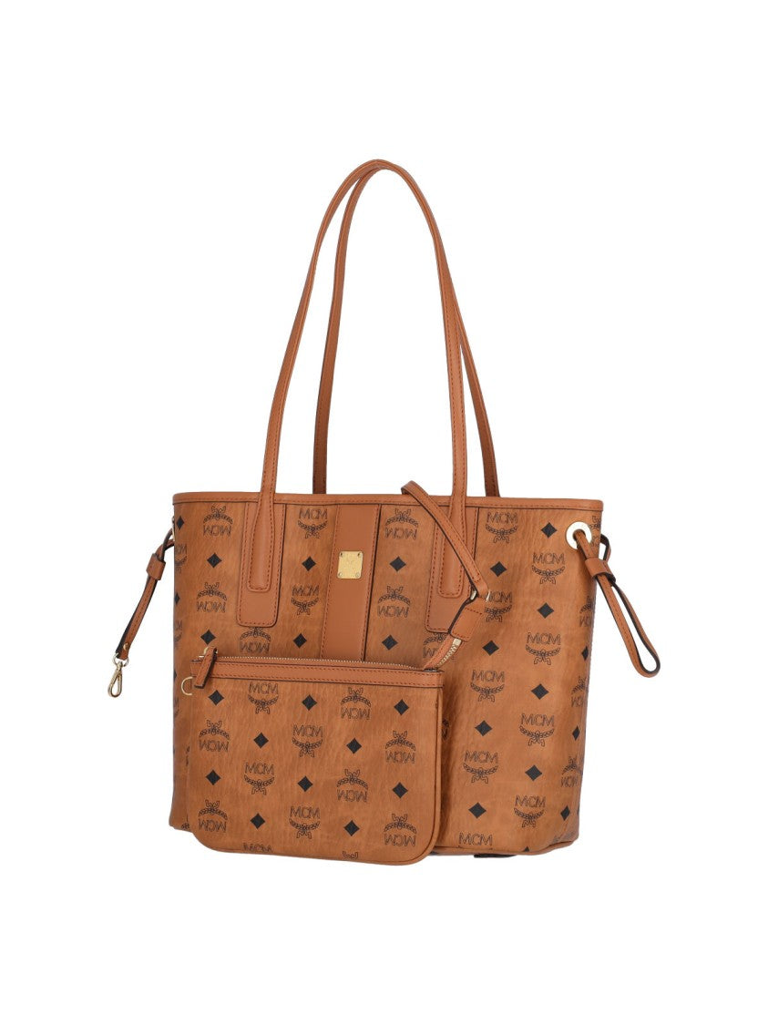 Mcm "Liz" Small Reversible Tote Bag, In Brown "Visetos"