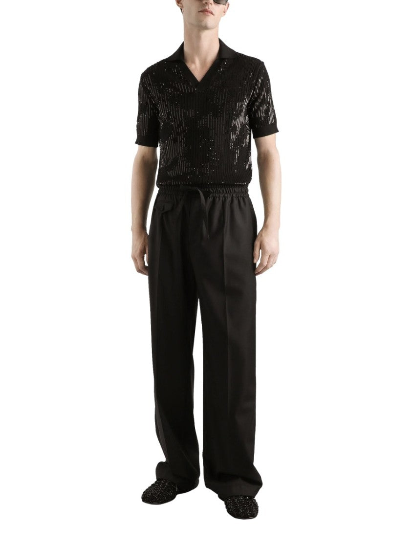 Dolce & Gabbana Relaxed Finely Knit Wool Sweatpants