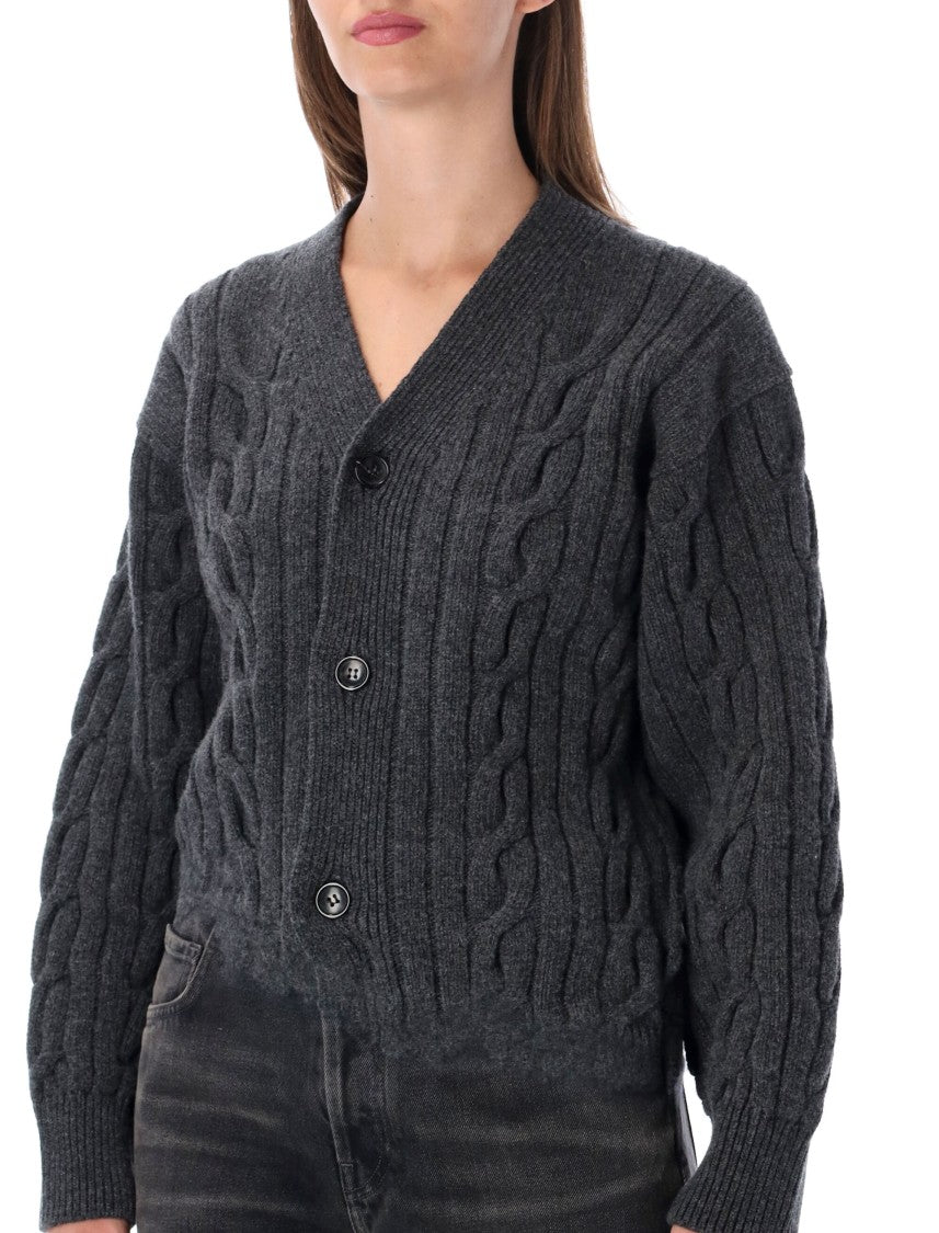 Haikure Trompe-L'œil Design Jumpsuit With Cable-Knit Top And Denim Bottoms