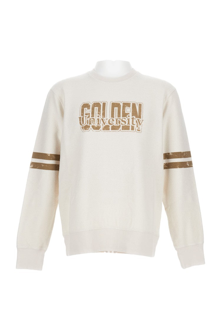 Golden Goose Vintage Effect Sweatshirt With Golden Print