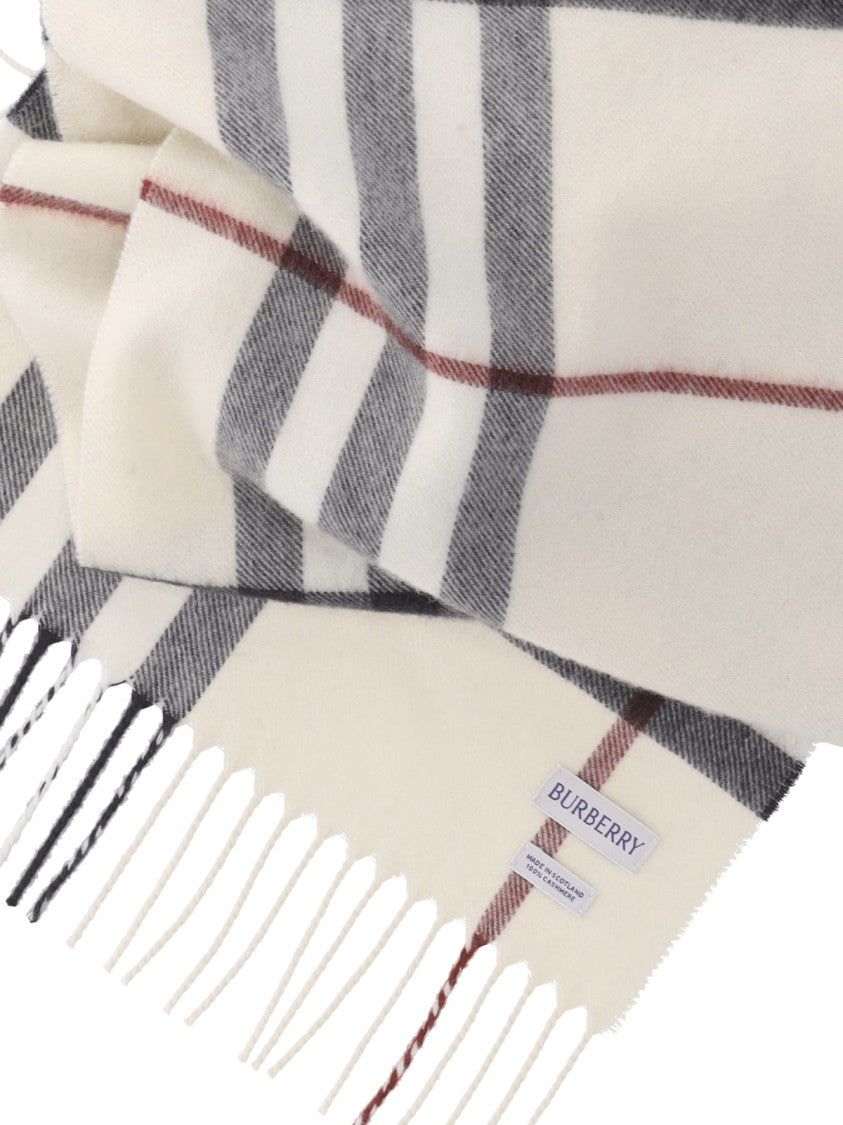 Burberry Cream Check Cashmere Scarf