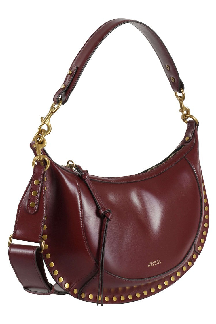 Isabel Marant Burgundy Naoko Smooth Leather Shoulder Bag