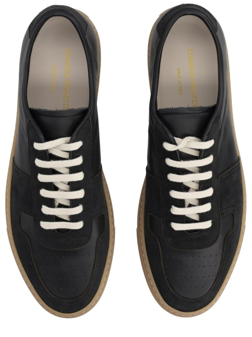 Common Projects Black Bball Suede Accents Low-Top Sneakers