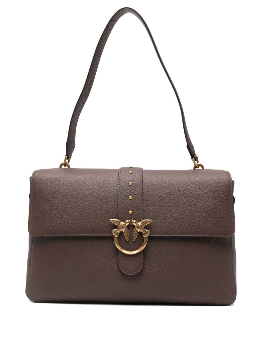 Pinko Structured Shoulder Bag With Gold-Tone Metal Clasp