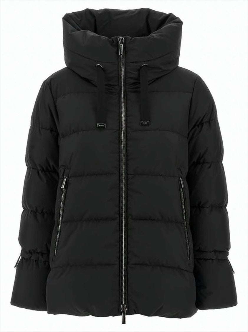 Moorer Structured Collar Padded Jacket With Zippered Pockets