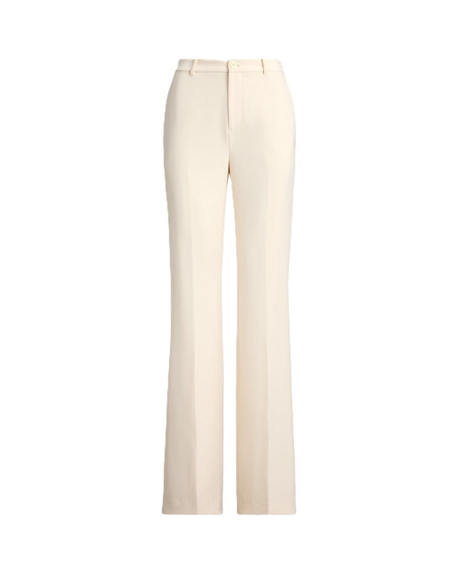 Lauren Ralph Lauren Natural Woven City Crepe Straight Trousers
