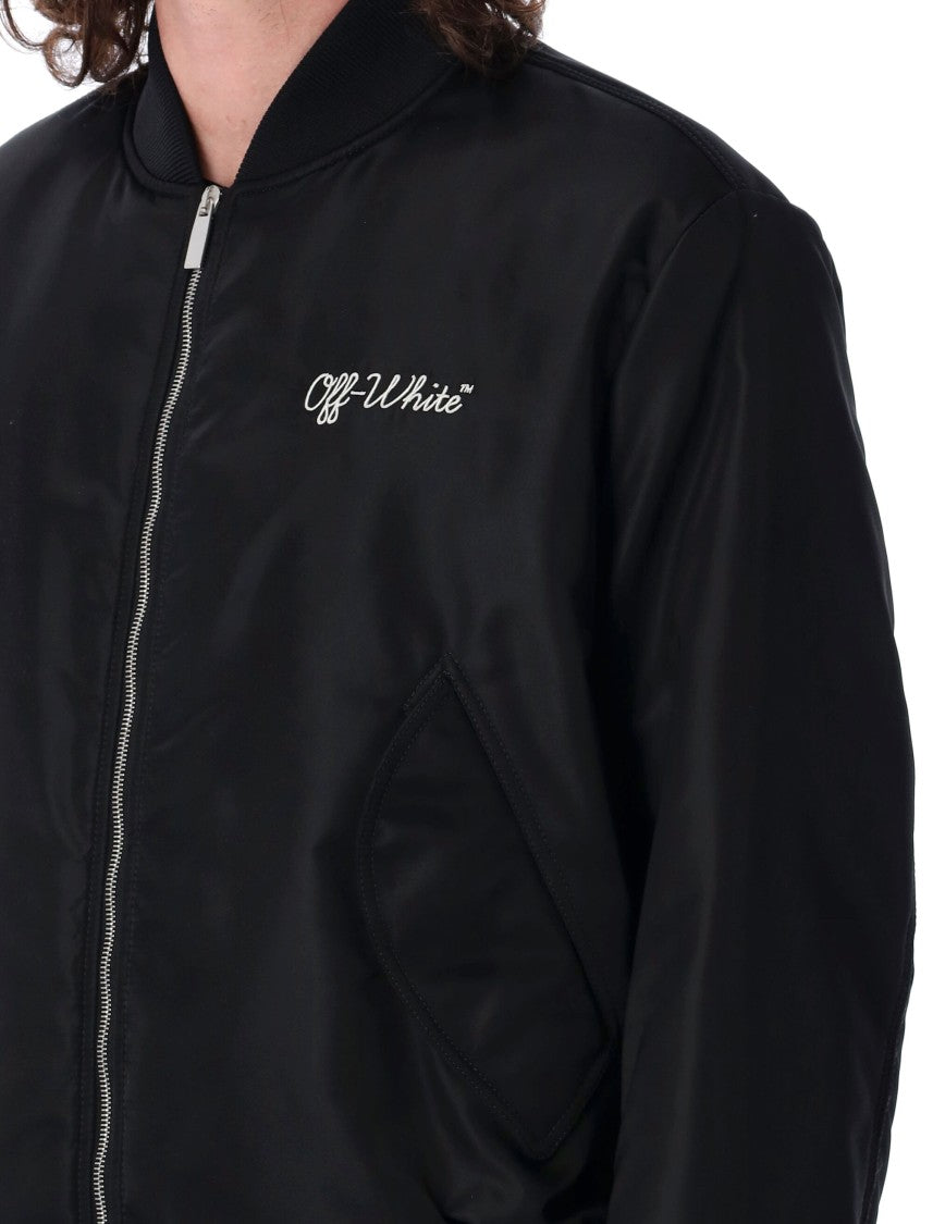 Off-White Script Nyl Varsity Bomber