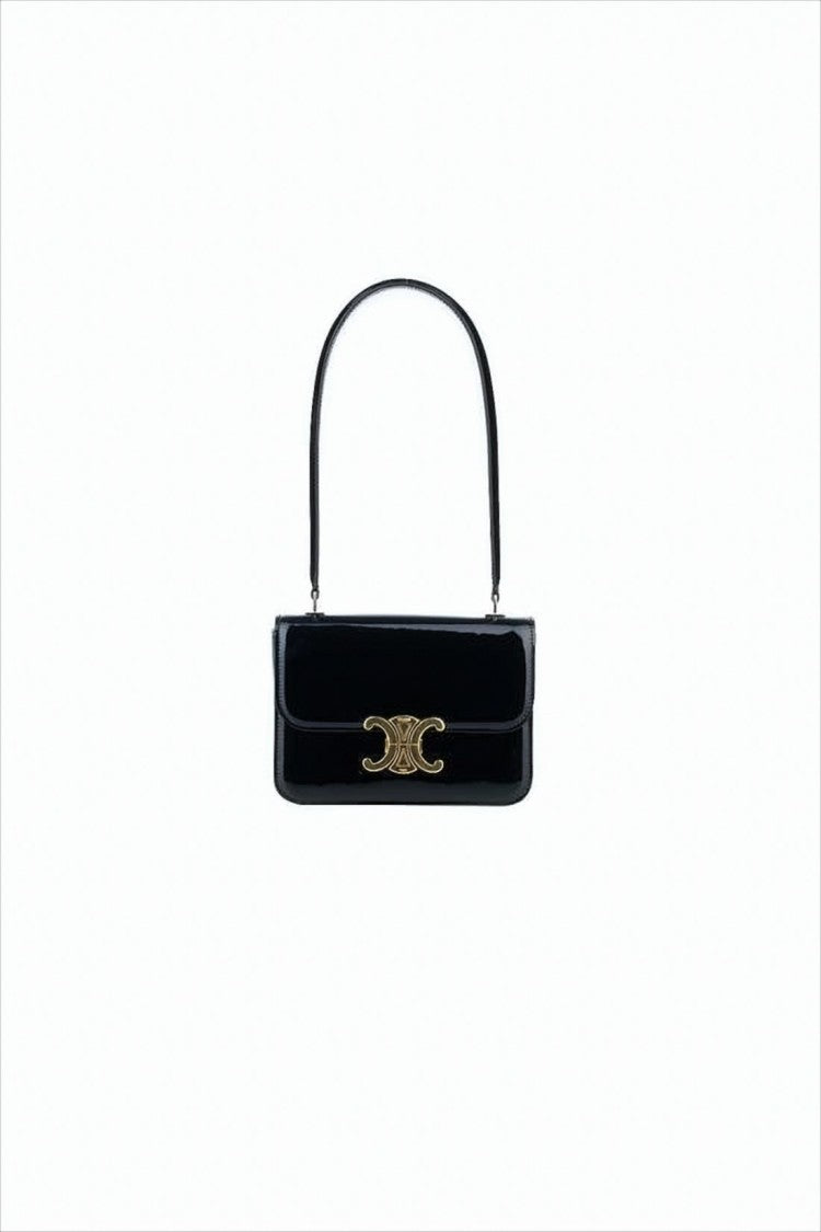 Celine Glossy Calf Leather Crossbody Bag