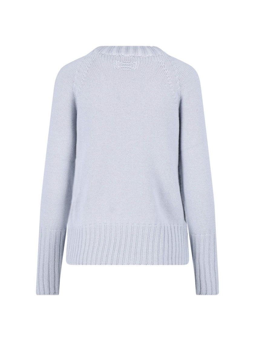 Drumohr Light Blue Merino Wool Crewneck Sweater