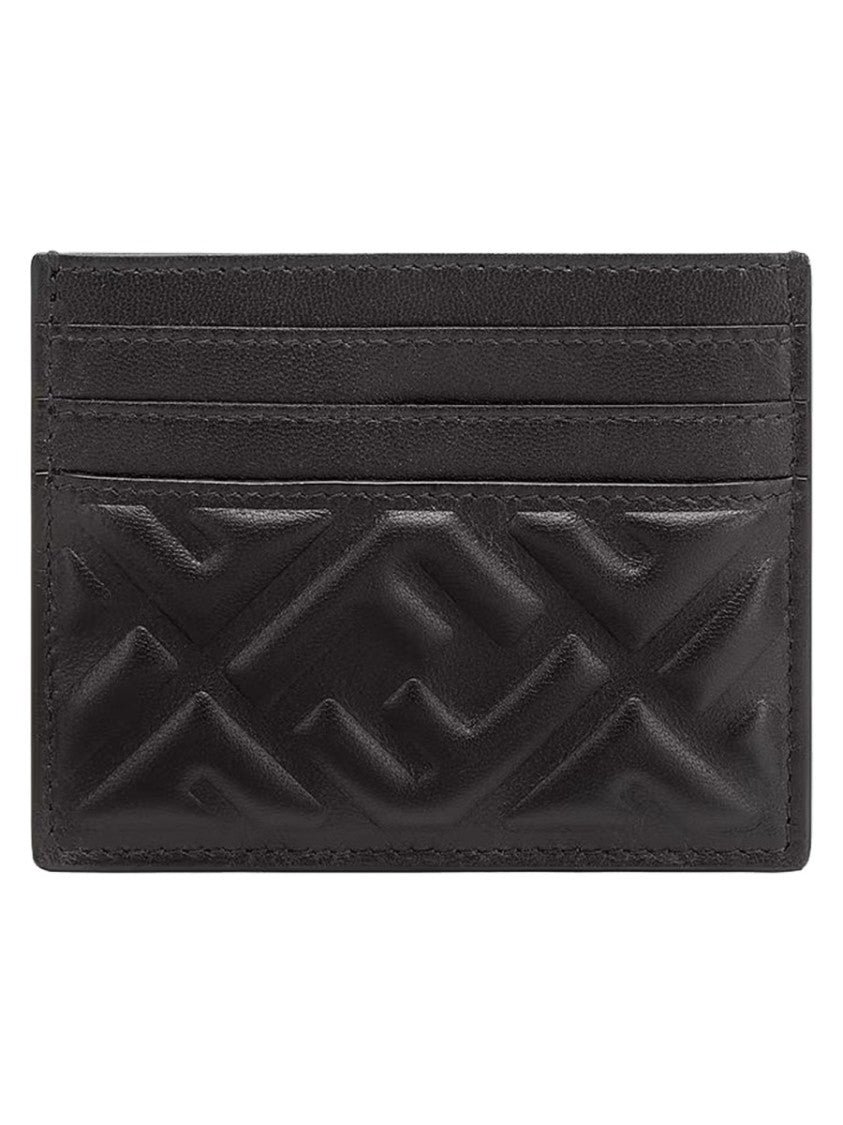 Fendi Ff Diamonds Geometric Leather Card Holder