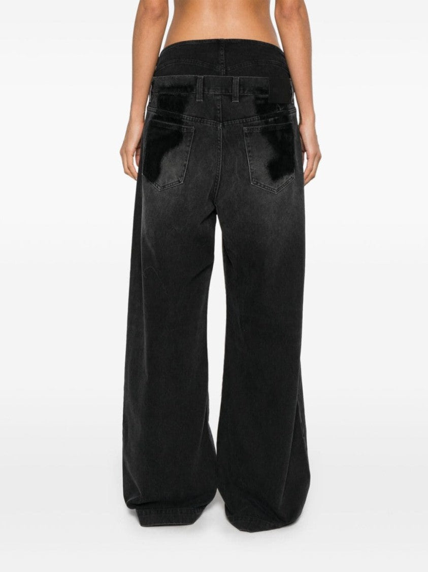 The Attico Wide-Leg High-Waist Jeans