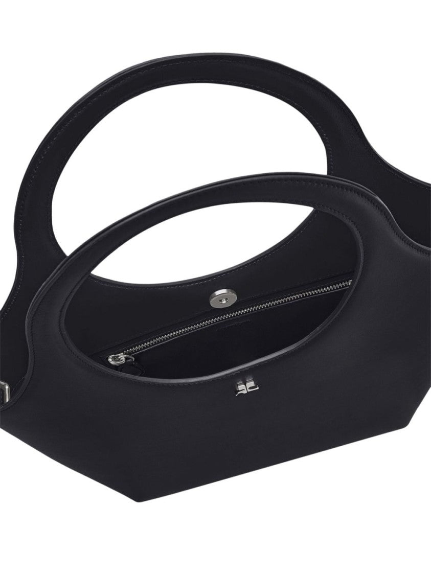 Courrèges Smooth Grain Black Handbag