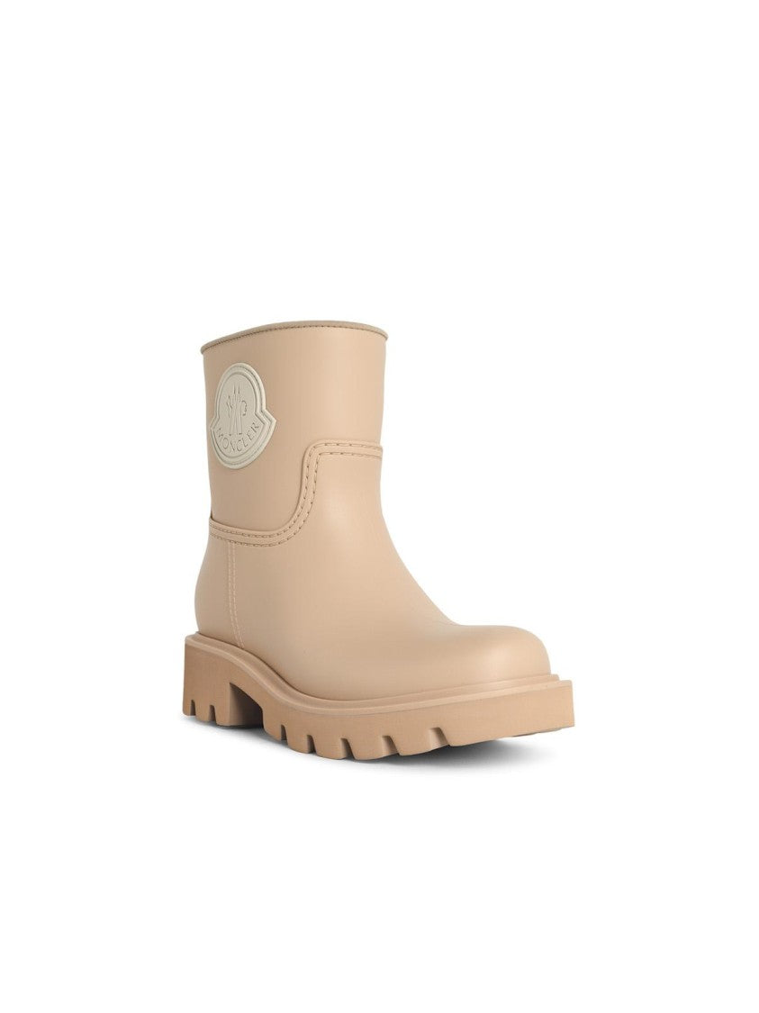 Moncler 'Kickstream' Beige Sand Pvc Rain Boots