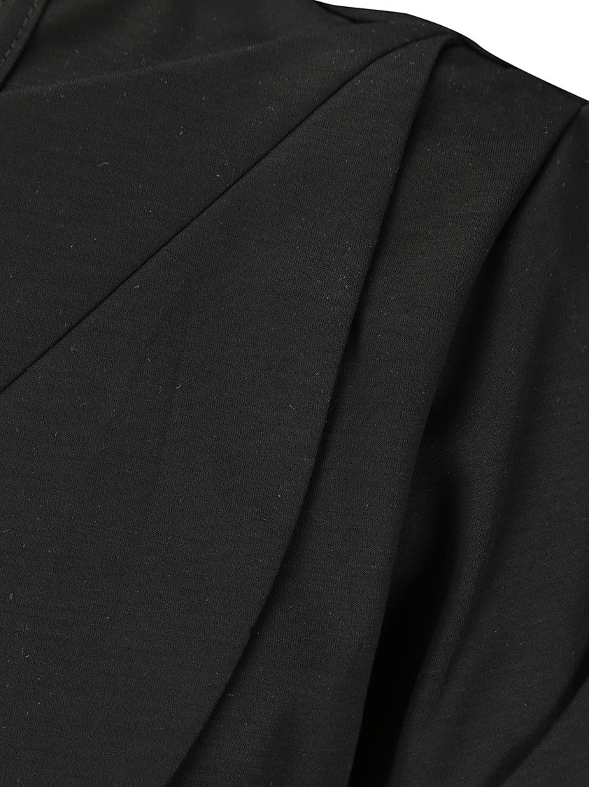 Comme Des Garçons Short-Sleeved Cotton Top With Tone-On-Tone Detail