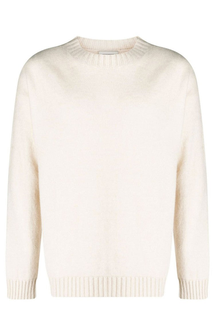 Laneus White Off Cashmere Blend Sweater