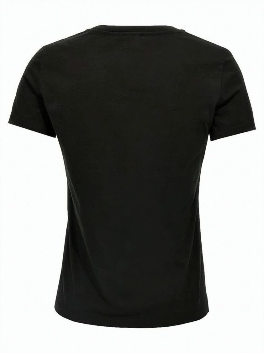 Kenzo Black Short-Sleeved T-Shirt With Flower Emblem