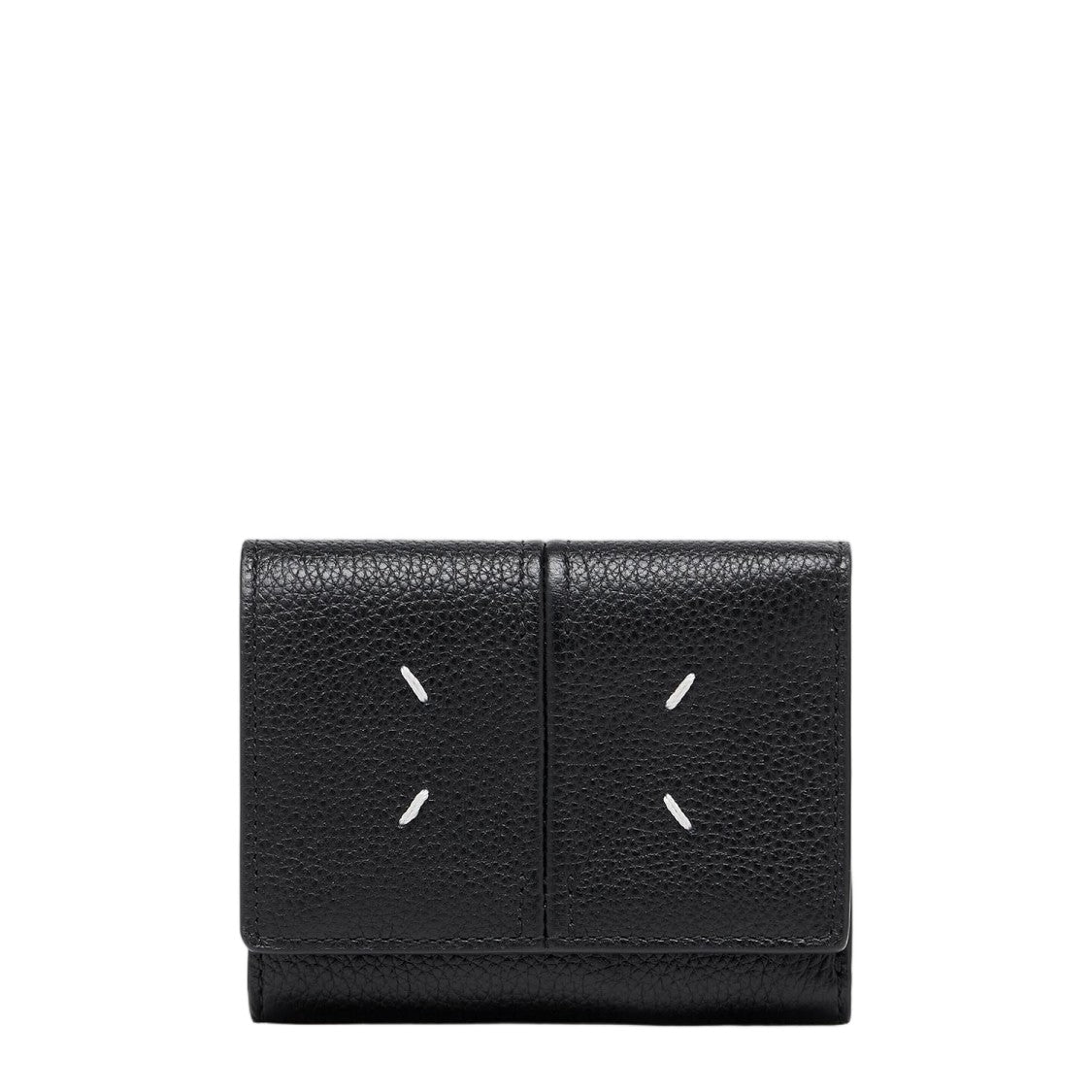 Maison Margiela Textured Leather Wallet With Iconic Stitching