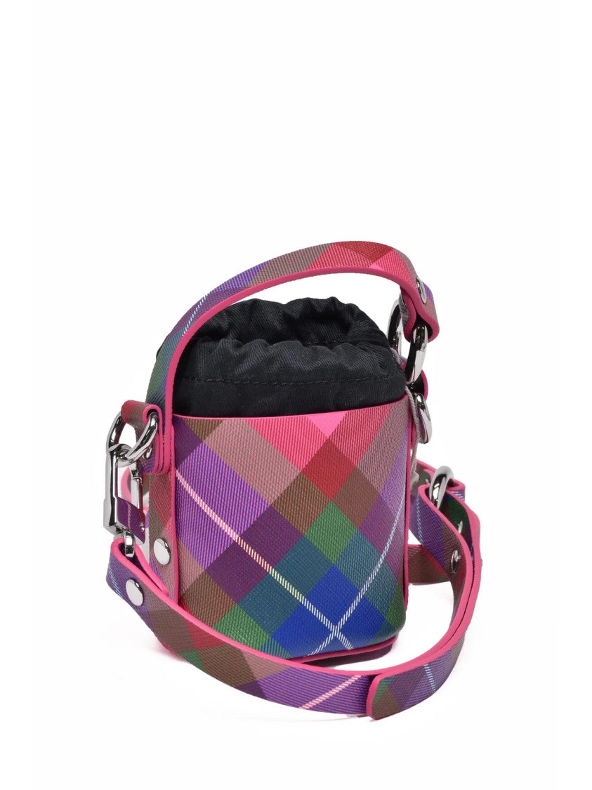 Vivienne Westwood Vivienne Westwood Mini Daisy Shoulder Bag With Multicolor Plaid Pattern