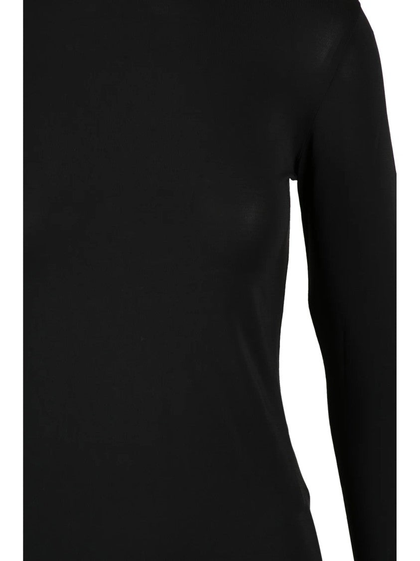 Max Mara Black Viscose-Blend Stretch T-Shirt