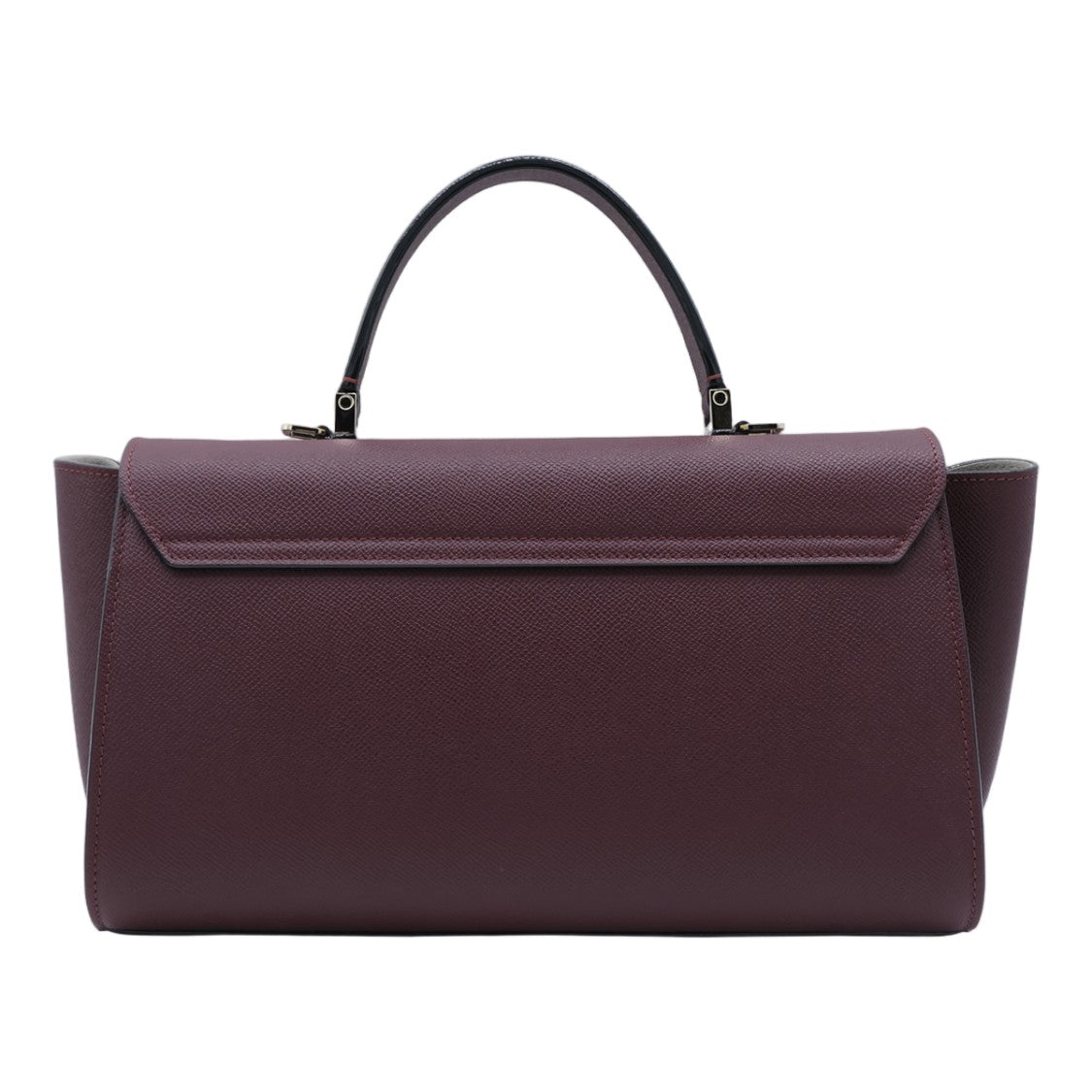 Valextra Structured Metallic Accent Handbag