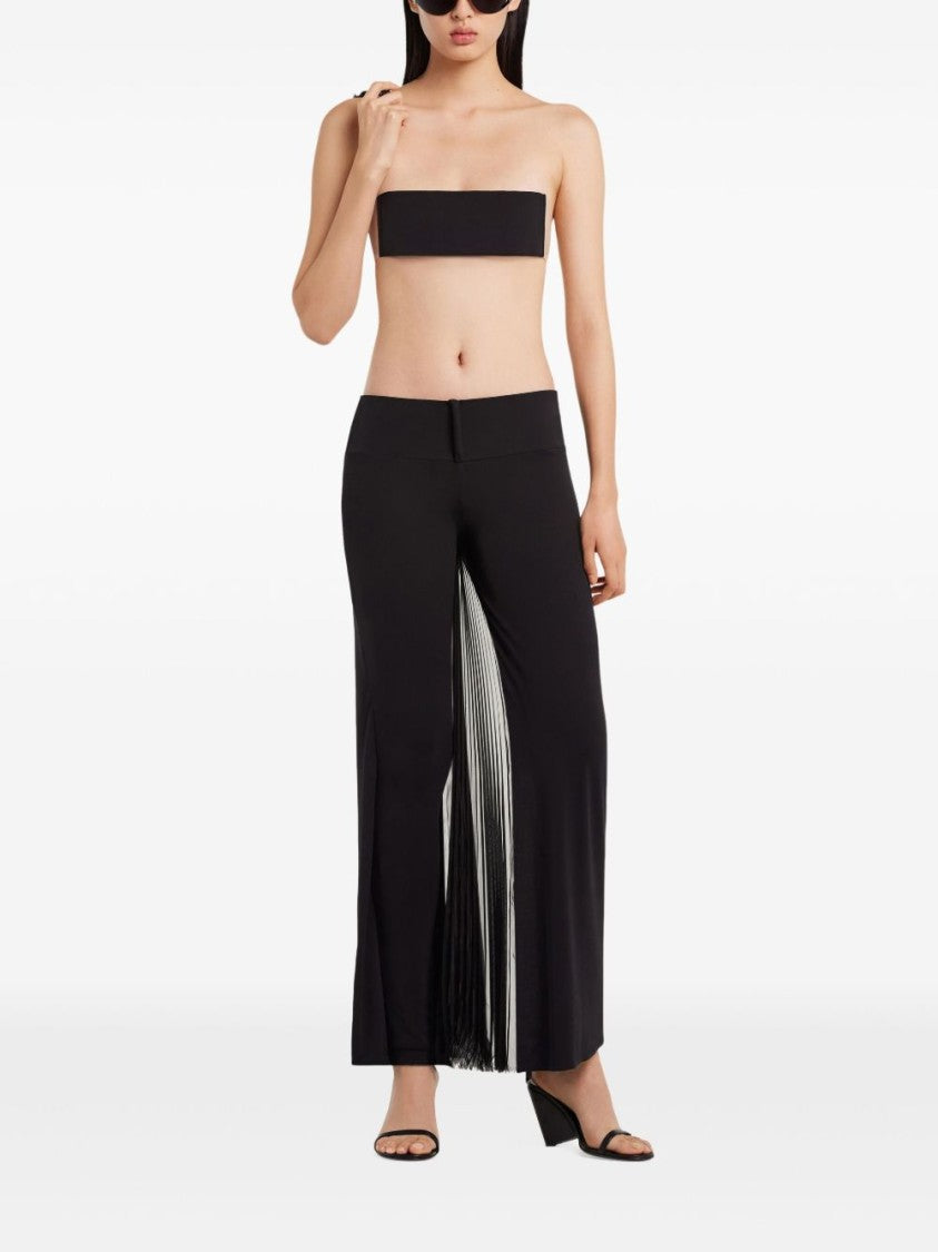 Courrèges Belted Waist Trousers With Pleat Detailing
