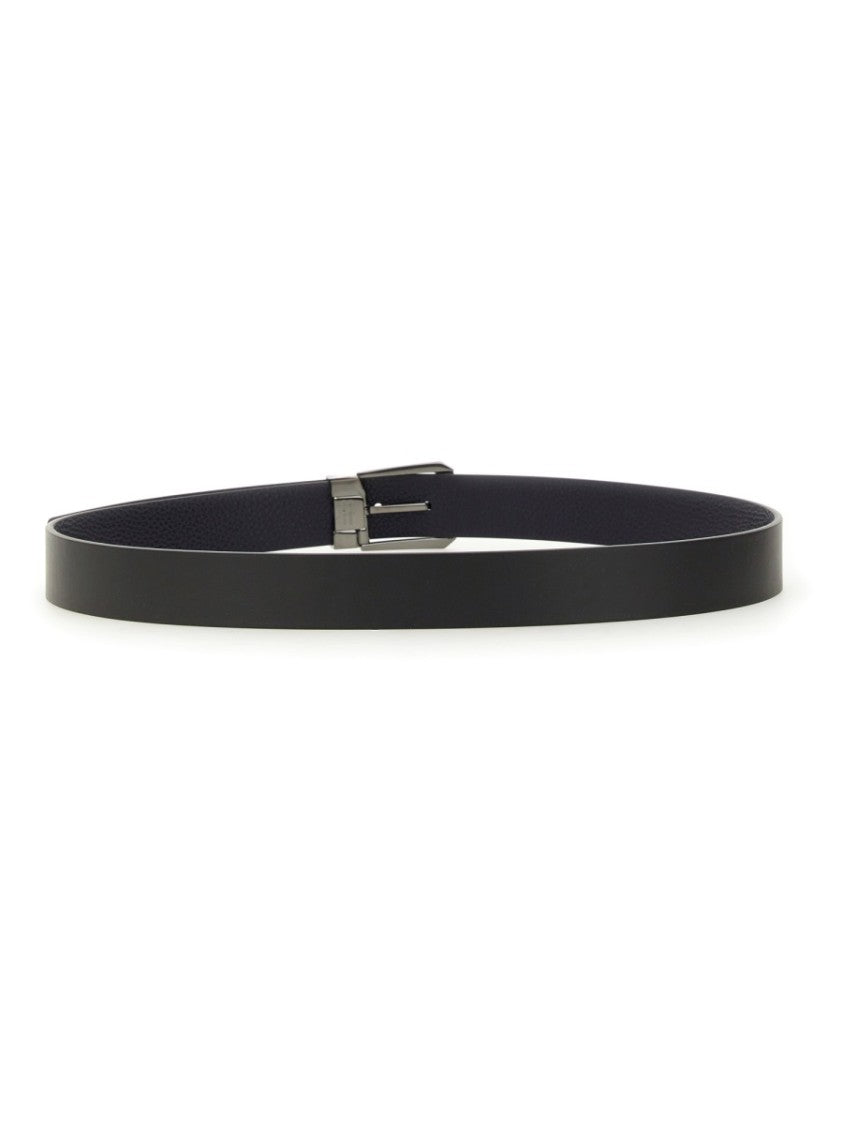 Ferragamo Smooth Black Calfskin Belt