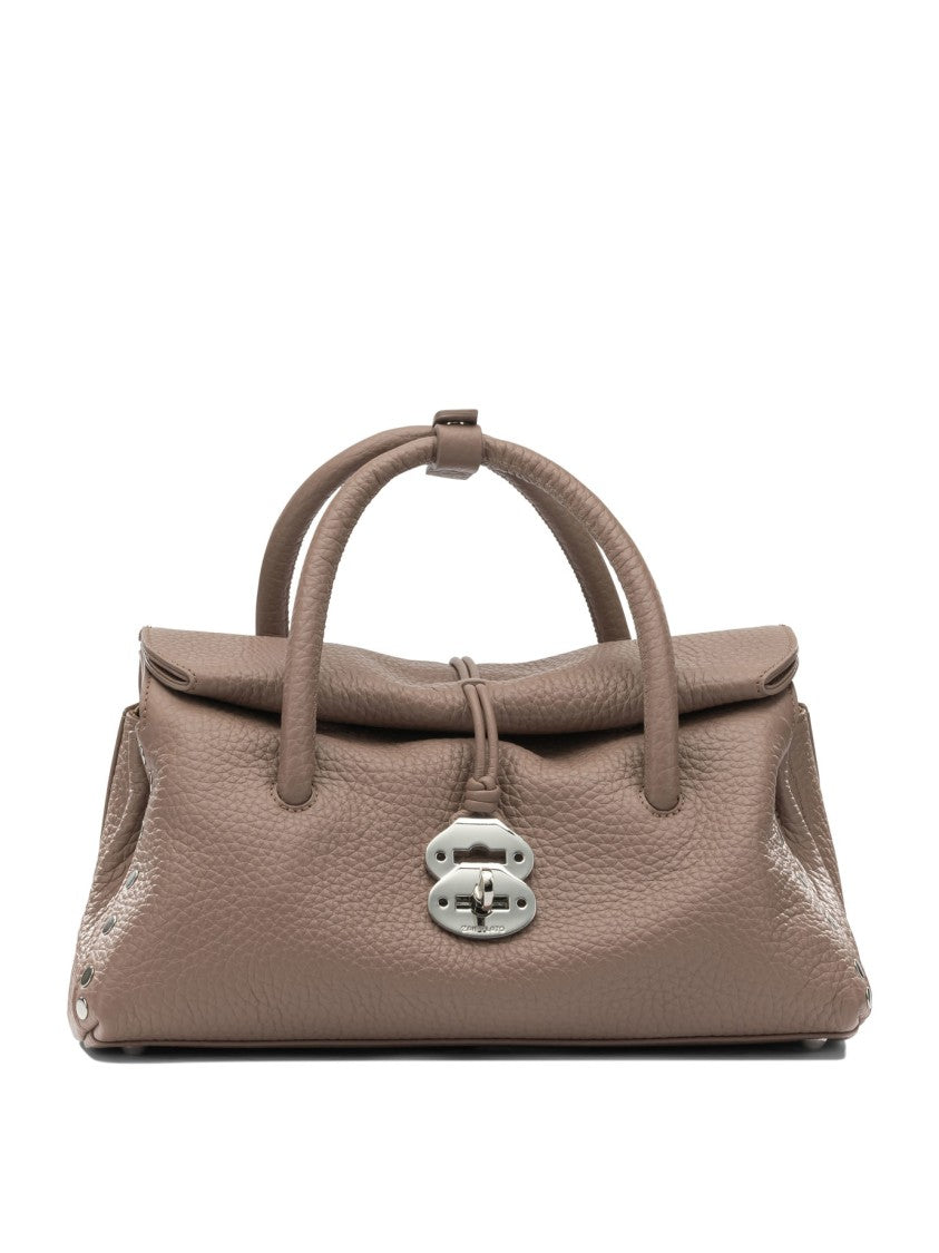 Zanellato Textured Leather Handbag With Silver-Tone Hardware