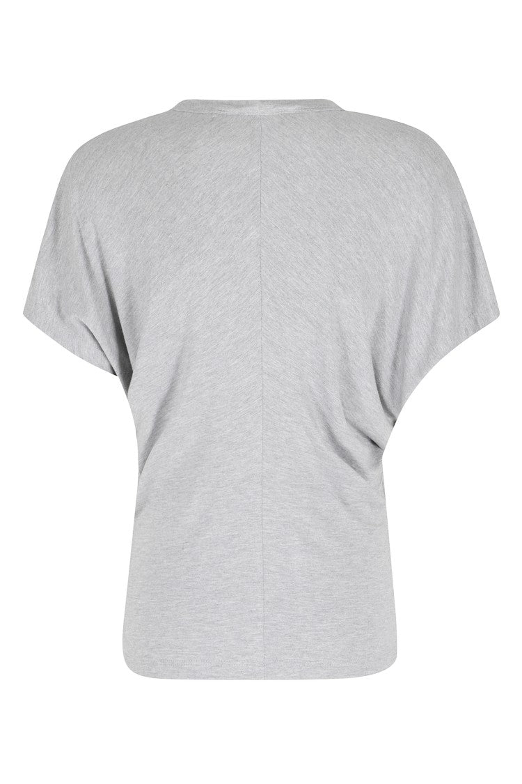Anine Bing Zadig Relaxed Grey Viscose Crewneck T-Shirt