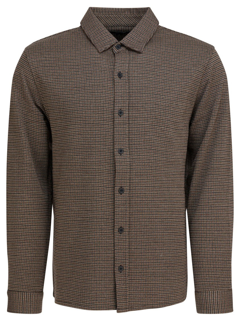 Vince Timeless Houndstooth Shirt With Button-Down Front