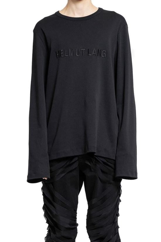 Helmut Lang Relaxed-Fit Long-Sleeved T-Shirt With Tonal Embroidery
