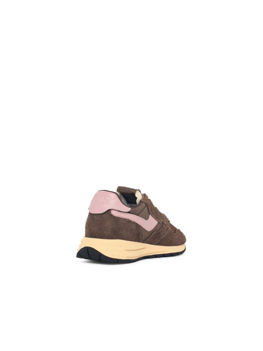 Autry 'Reelwind Low' Brown And Pink Suede Blend Sneakers