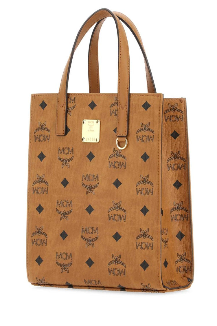 Mcm Printed Canvas Shopping Bag