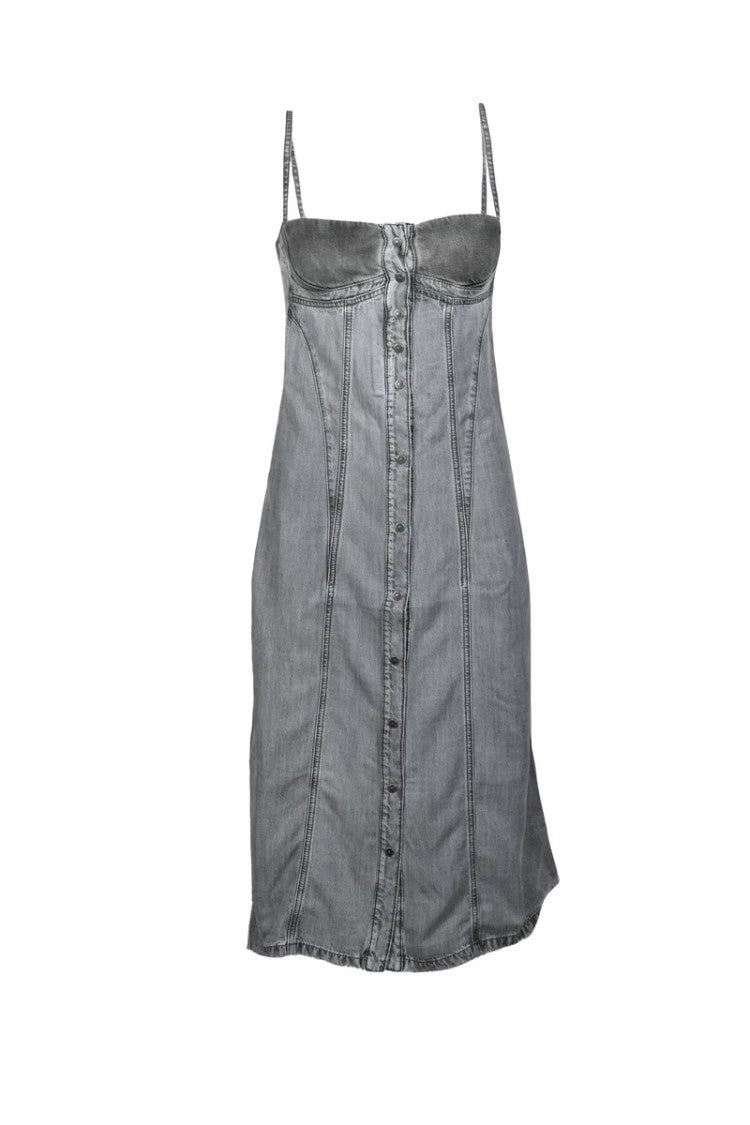 Diesel Lyocell Midi Dress - Grey