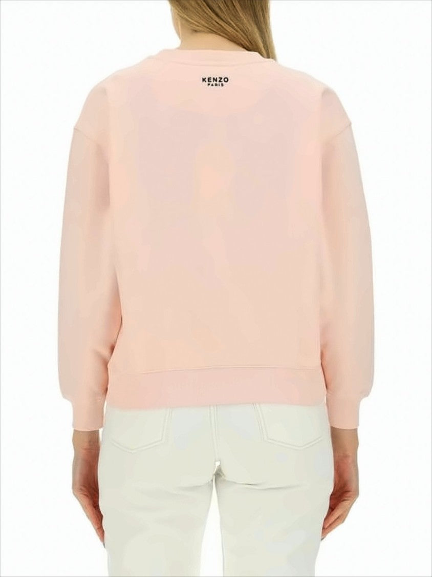 Kenzo Long-Sleeved Pink Top With Embroidered Detail