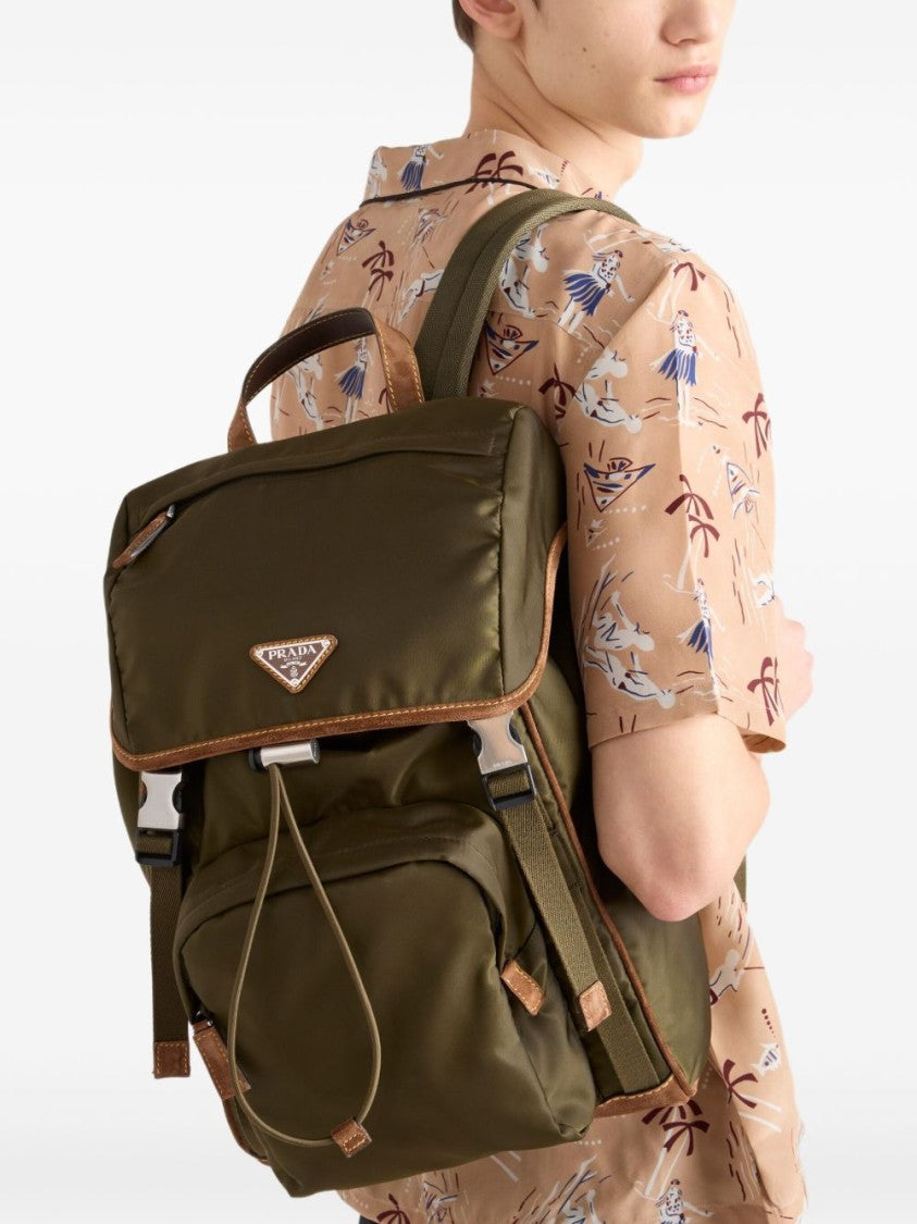 Prada Re-Nylon And Suede Backpack