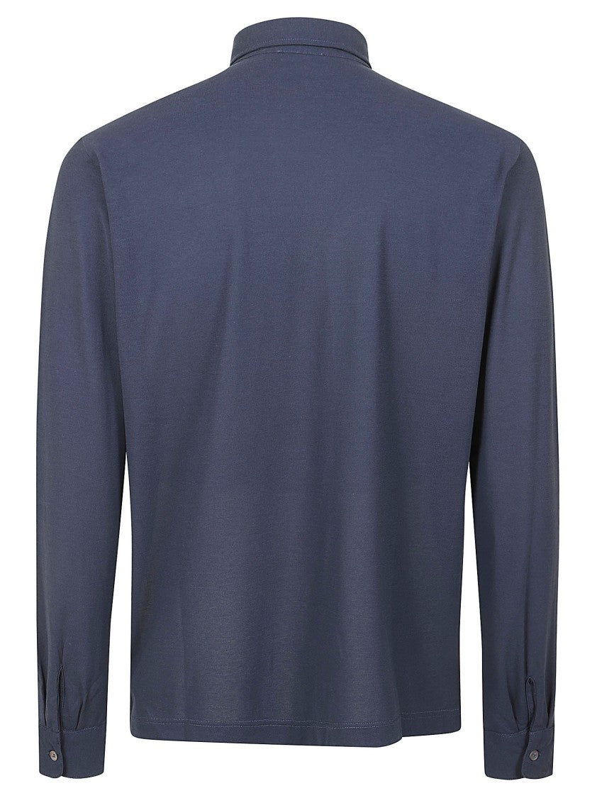 Zanone Long-Sleeved Tailored Polo Shirt With Classic Collar