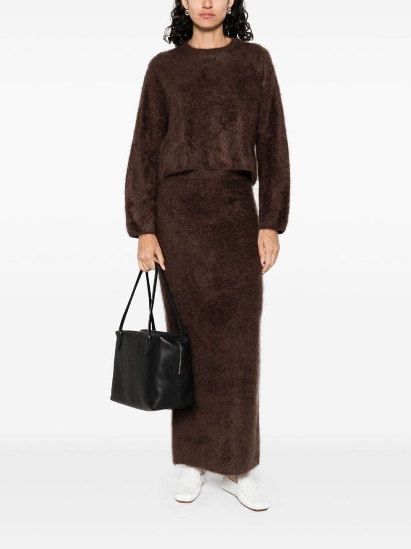 Soft Goat Cashmere Brushed Crewneck Sweater