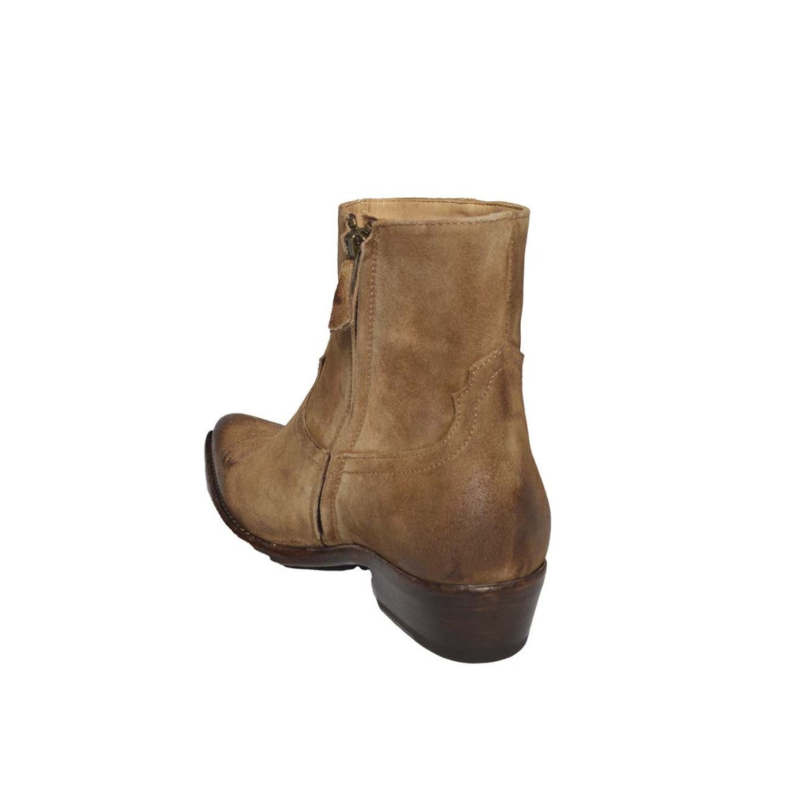 Damy Vintage Ankle Boots In Brown Suede
