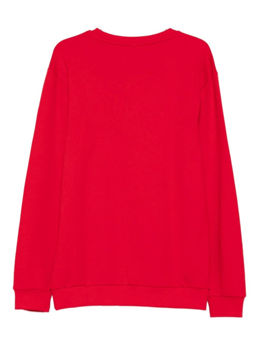 Moschino Relaxed Fit Red Cotton Sweatshirt