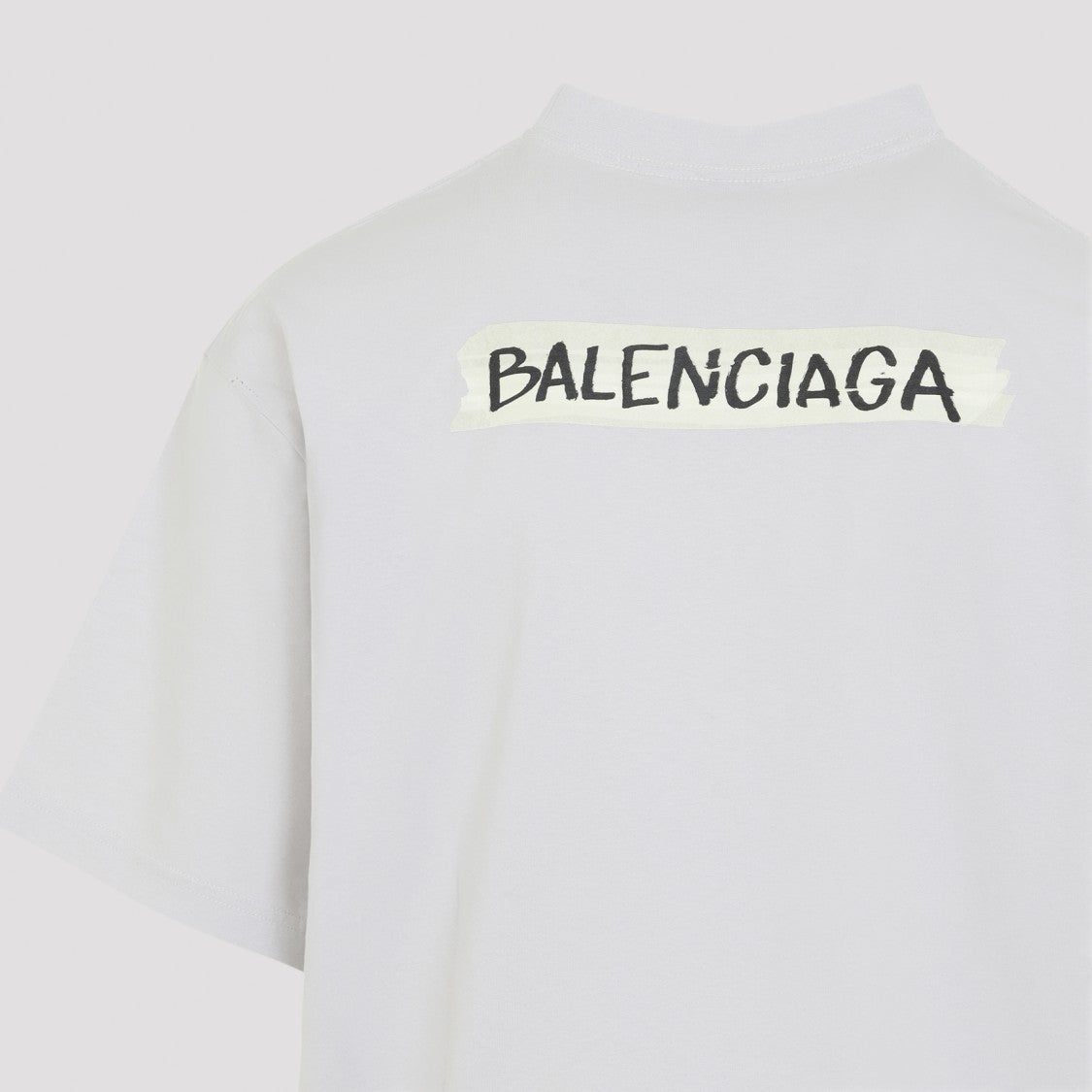 Balenciaga Graphic Text White Short-Sleeve T-Shirt