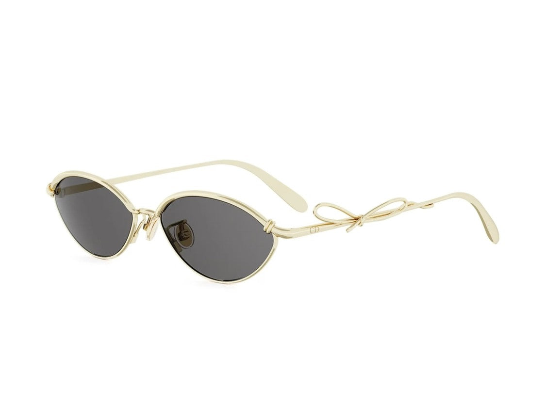 Dior Gold Cd40280u Round Metal Sunglasses